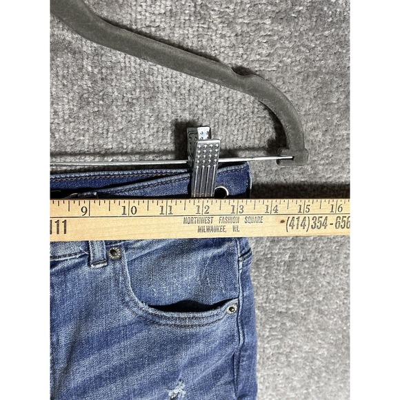 Express Super High Rise Ankle Legging Jeans Womens Size 2S Distressed‎ Raw Hem - Picture 11 of 14